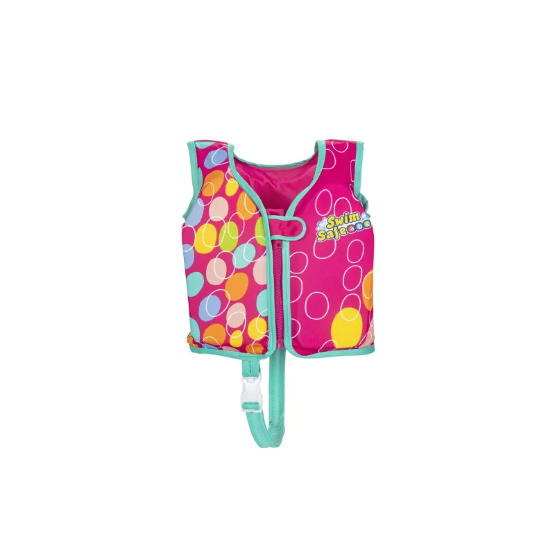 Gilet de natation rose tendance pour enfants, parfait pour l'été