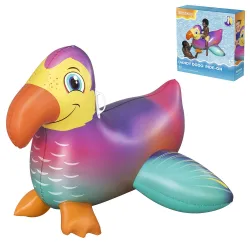 Matelas gonflable de nage toucan 141cm pour enfants, coloré, jouet aquatique amusant