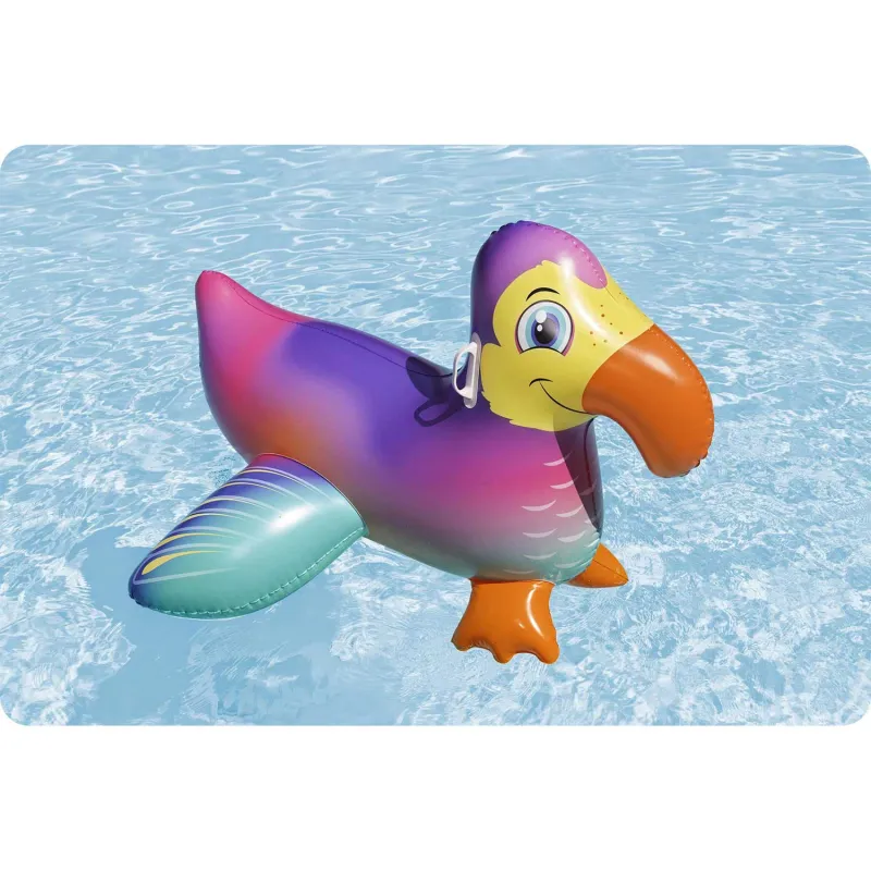 Matelas gonflable de nage toucan 141cm, parfait pour s'amuser à la piscine ou à la plage