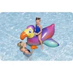 Matelas gonflable toucan 141cm, fabriqué en matériau durable, sûr pour les enfants