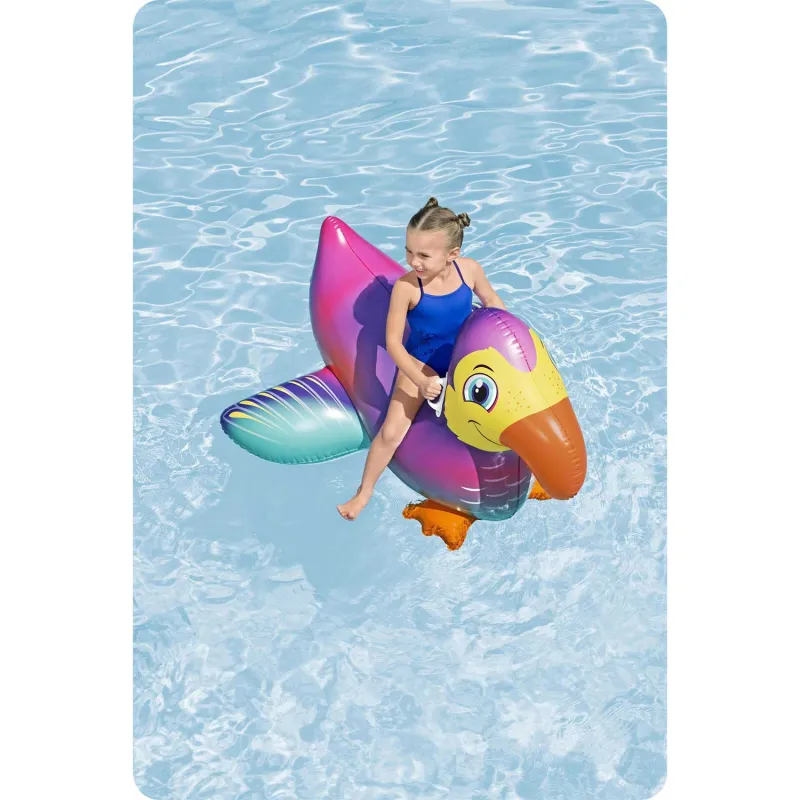 Matelas gonflable de nage toucan 141cm, idéal pour le jardin ou les vacances