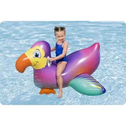 Matelas gonflable de nage toucan 141cm, parfait pour le plaisir aquatique des enfants