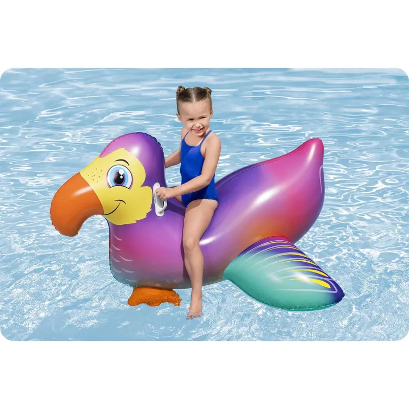 Matelas gonflable de nage toucan 141cm, parfait pour le plaisir aquatique des enfants