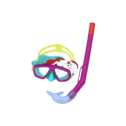 Set de plongée rose pour enfants, parfait pour la plage