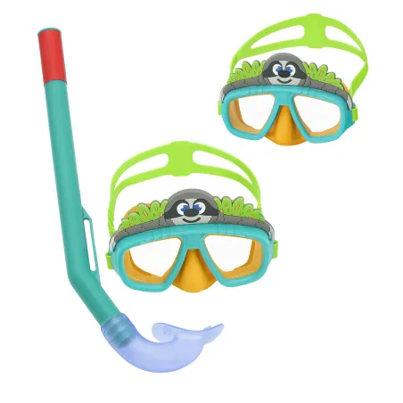 Ensemble de plongée turquoise pour enfants, parfait pour s'amuser dans l'eau