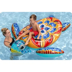 Matelas gonflable tortue 186 x 168 cm en matériau durable Bestway 41523