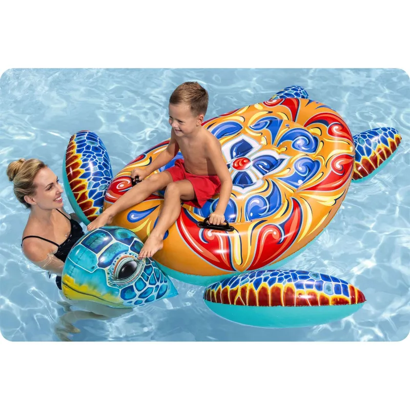 Matelas gonflable tortue 186 x 168 cm en matériau durable Bestway 41523