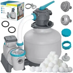 Pompe Filtre à Sable Bestway 58486 11355 L/h + Balles Filtrantes