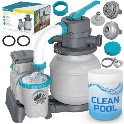 Pompe Filtre à Sable Bestway 58497 6056 L/h + Pastilles Multifonction