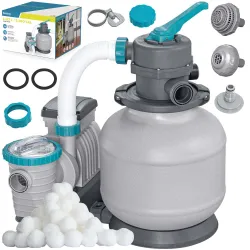 Pompe à sable pour piscine + balles filtrantes 8327 l/h Bestway 58499