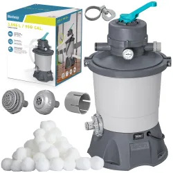 Pompe à Sable pour Piscines + Balles Filtrantes 3596l/h Bestway 58515