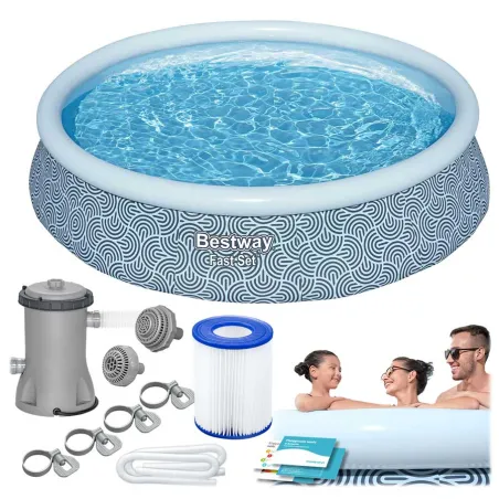Piscine de Jardin 396 x 84 cm, matériau durable, piscine autoportante