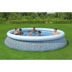 Piscine de Jardin 396 x 84 cm, couleur bleue, idéale pour le jardin