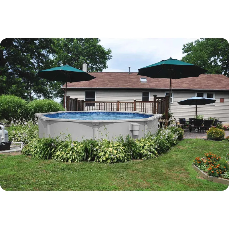 Piscine de jardin bleue 305 x 122 cm, idéale pour se détendre à l'extérieur
