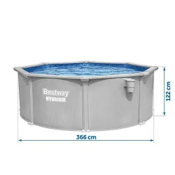 Piscine de jardin idéale pour se détendre 366 x 122 cm Bestway 56574