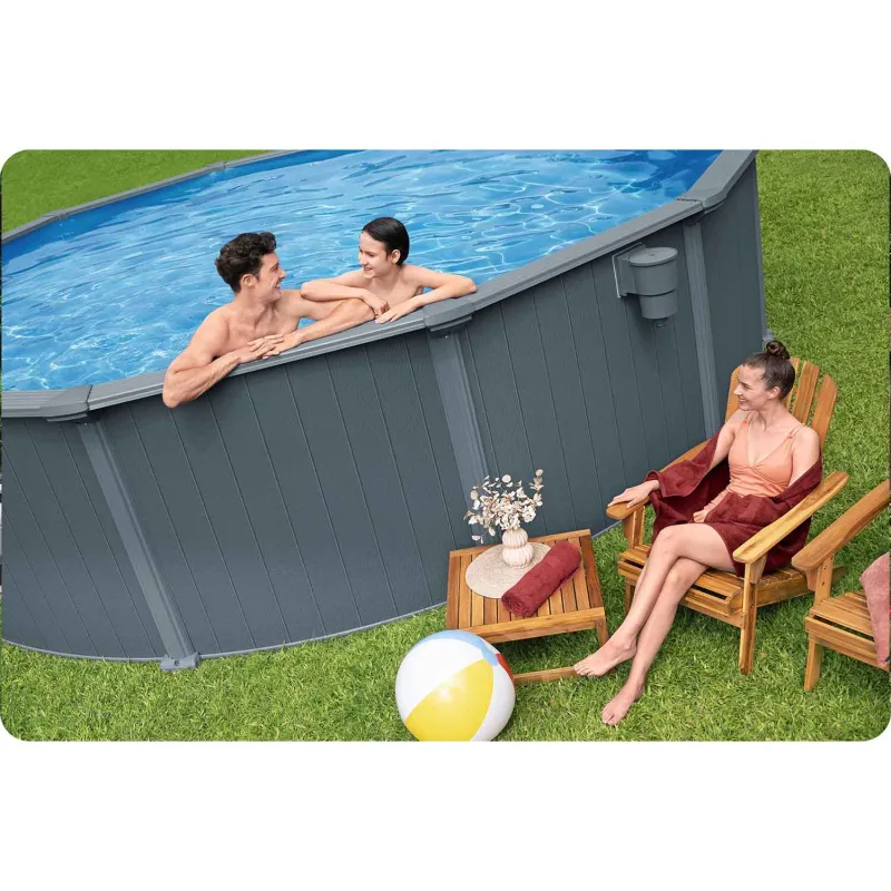 Idéal pour les fêtes d'été, la piscine de jardin 549 x 132 cm est incontournable