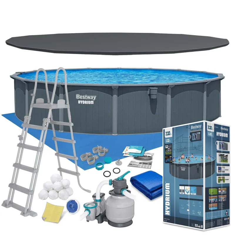 Piscine de Jardin Panneaux 732 x 132 cm, idéale pour l'extérieur