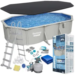 Bestway 56369 Piscine de jardin à panneaux toute l'année 610x366x122 cm 13-in-1
