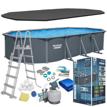 Piscine de jardin toute l'année 732x366x132 cm en panneaux Bestway 561CW