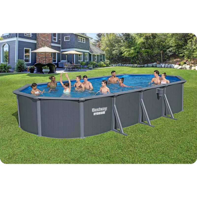 Piscine de jardin résistante 732x366x132 cm en panneaux Bestway 561CW