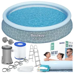 Piscine de jardin cadre acier 457 x 107 cm 11 en 1 Bestway 57372