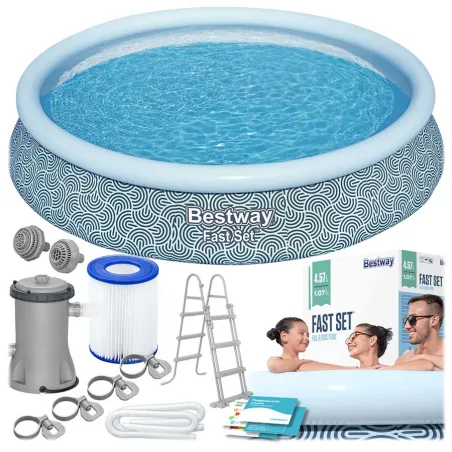 Piscine de jardin 457 x 107 cm en PVC durable, idéale pour l'été