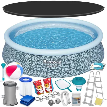 Piscine autoportante 457 x 107 cm, idéale pour s'amuser dans le jardin en été