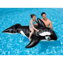 Jouet gonflable baleine bleu pour s'amuser dans l'eau