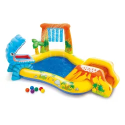 Parc de Jeux Gonflable Dinosaures avec Toboggan 249 x 191 x 109 cm INTEX 57444