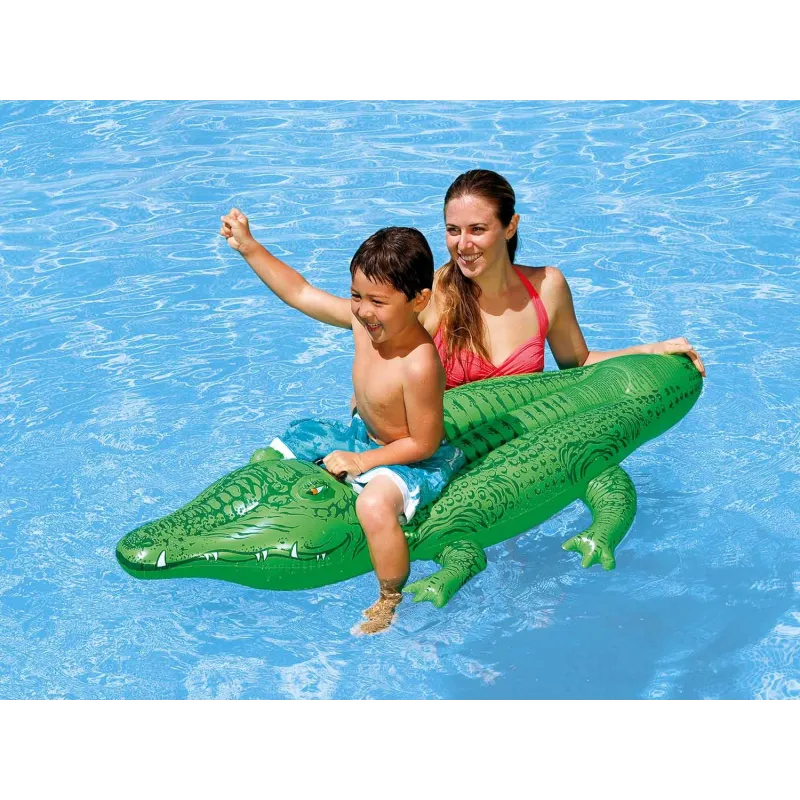 Crocodile flottant vert, parfait pour le jardin et la piscine