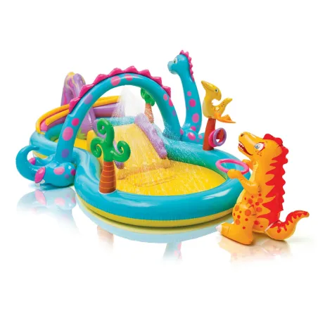 Centre de jeu gonflable en forme de dinosaures, coloré, pour enfants