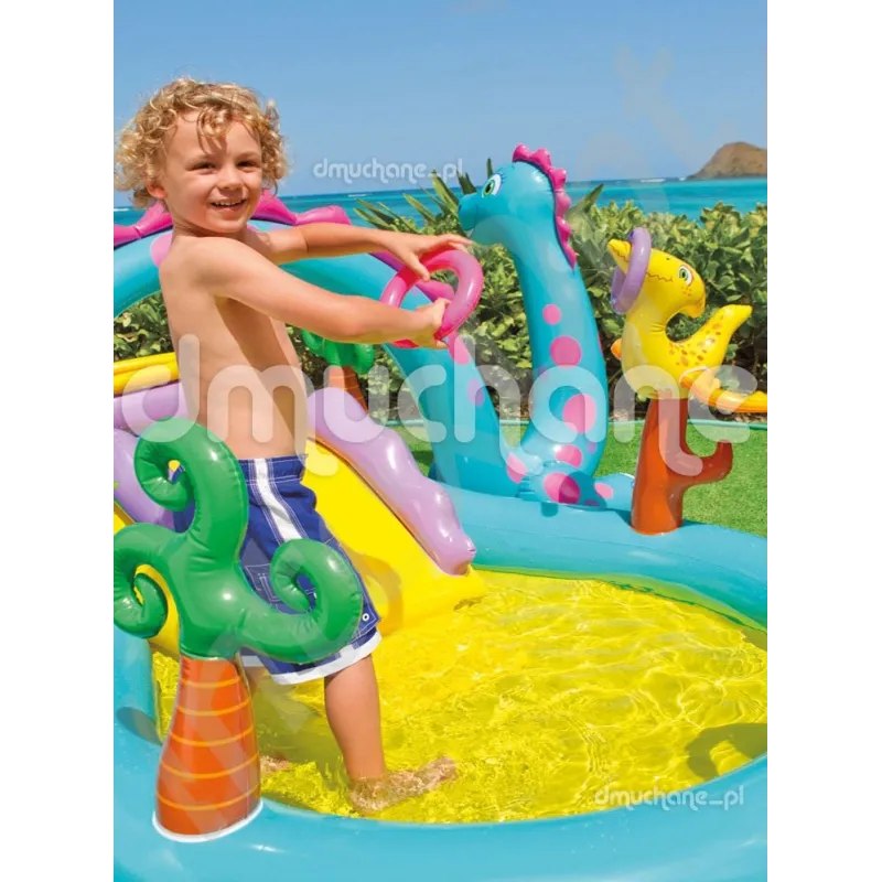 Centre de jeu gonflable dinosaures, fabriqué en PVC durable