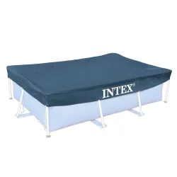 Bâche pour Piscine Tubulaire 460 x 226 cm INTEX 28039, conçue pour résister aux intempéries