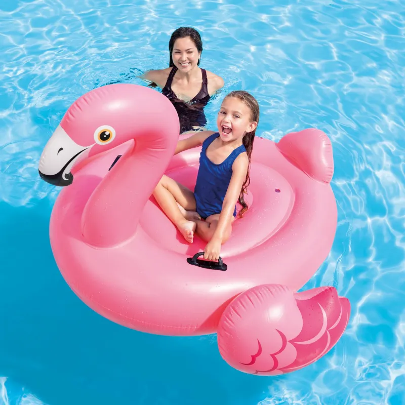 Île flamant gonflable 142 x 140 x 94 cm, matelas flottant confortable