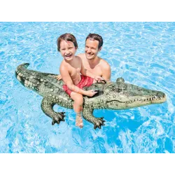 Alligator gonflable vert, parfait pour le jardin ou la piscine
