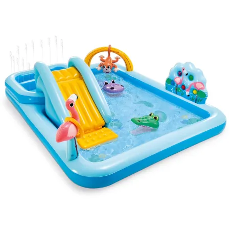 Parc de jeux gonflable Jungle 244 x 198 x 71 cm, aire de jeux aquatique colorée pour enfants