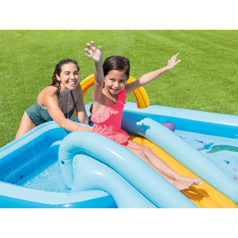 Parc de jeux gonflable avec attractions aquatiques, 244 x 198 x 71 cm, pour enfants