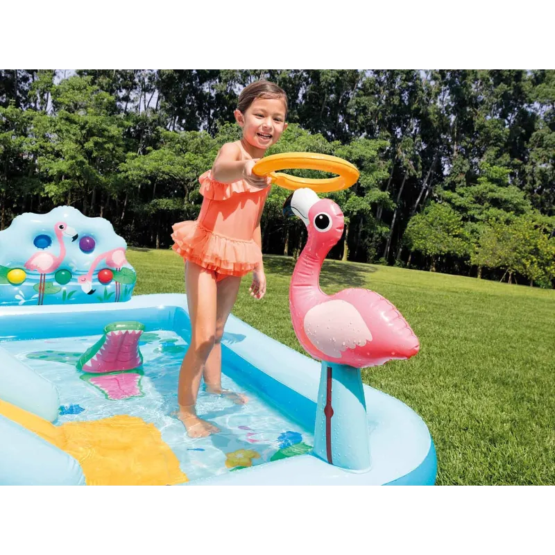 Parc de jeux gonflable pour utilisation dans le jardin, 244 x 198 x 71 cm, pour enfants