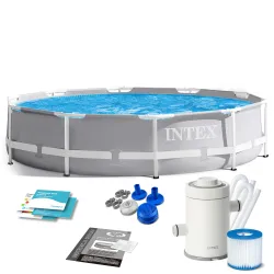 Piscine Tubulaire 305 x 76 cm Set Complet 3en1 INTEX 26702