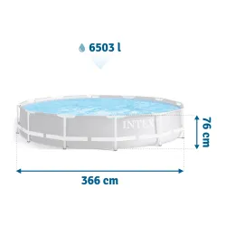Piscine extérieure 366 x 76 cm pour se détendre dans le jardin