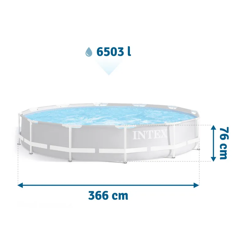 Piscine extérieure 366 x 76 cm pour se détendre dans le jardin