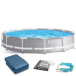 Piscine de jardin tubulaire 366 x 76 cm set 6 en 1 INTEX 26710