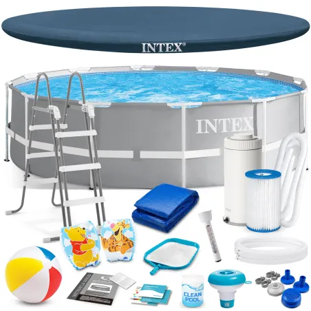 Piscine de jardin à cadre 366 x 99 cm avec 17 accessoires
