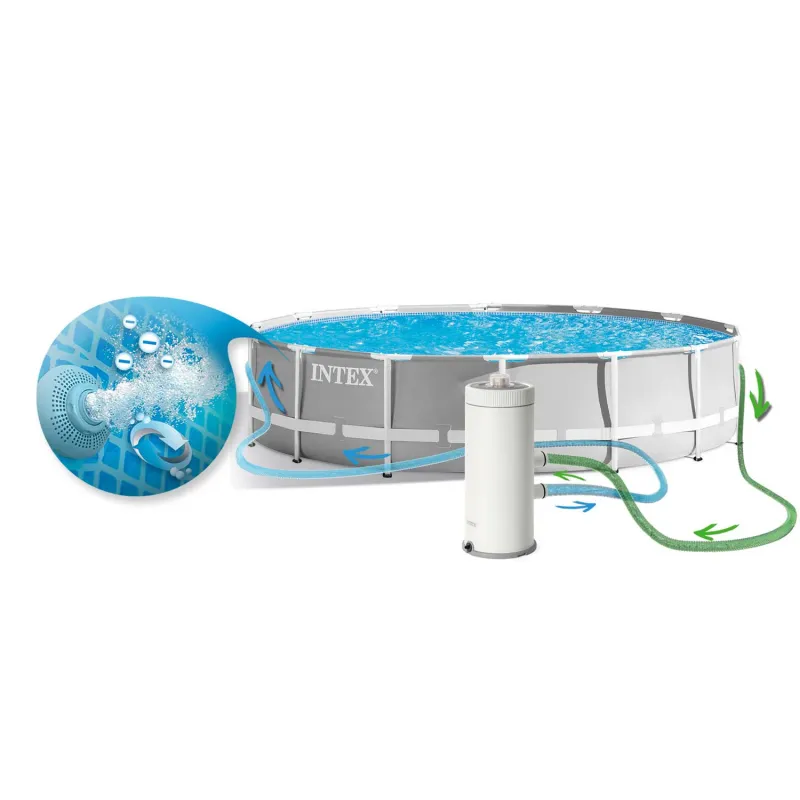Piscine de jardin tubulaire 427x107 avec accessoires pour un montage facile