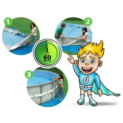 Piscine de jardin 549 x 122 cm avec montage facile pour le plaisir en extérieur