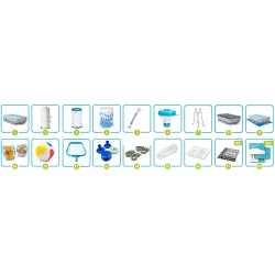 Idéal pour le jardin : Piscine Tubulaire 300 x 175 x 80 cm INTEX 26784