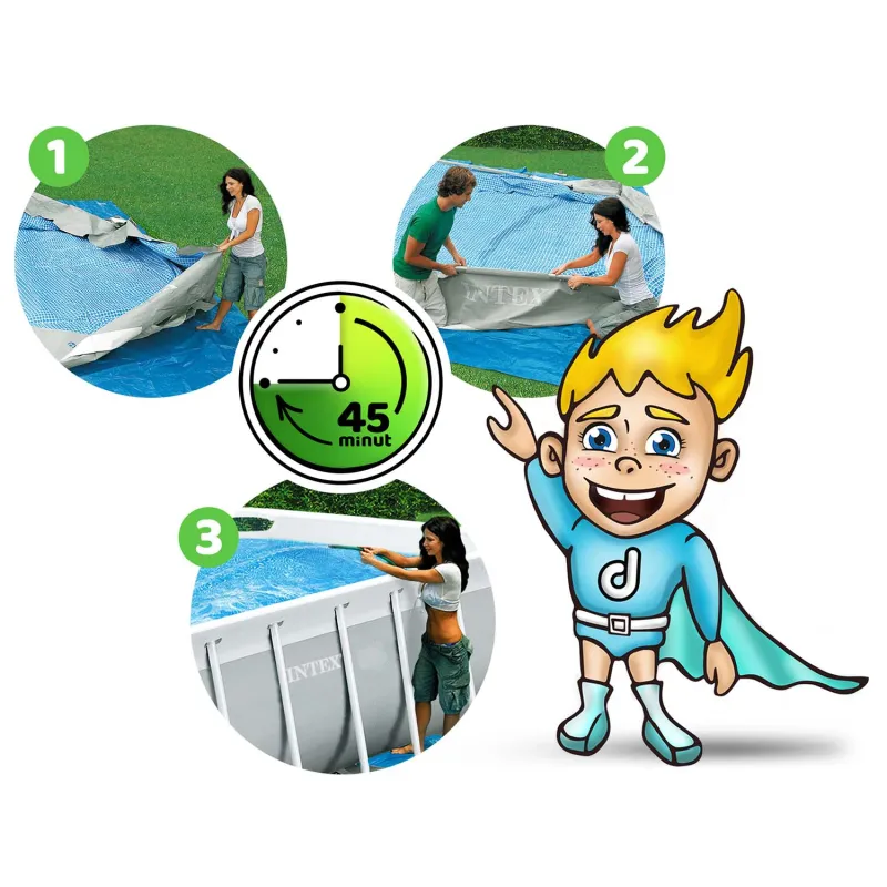 Piscine de jardin 400 x 200 x 100 cm pour la détente en extérieur