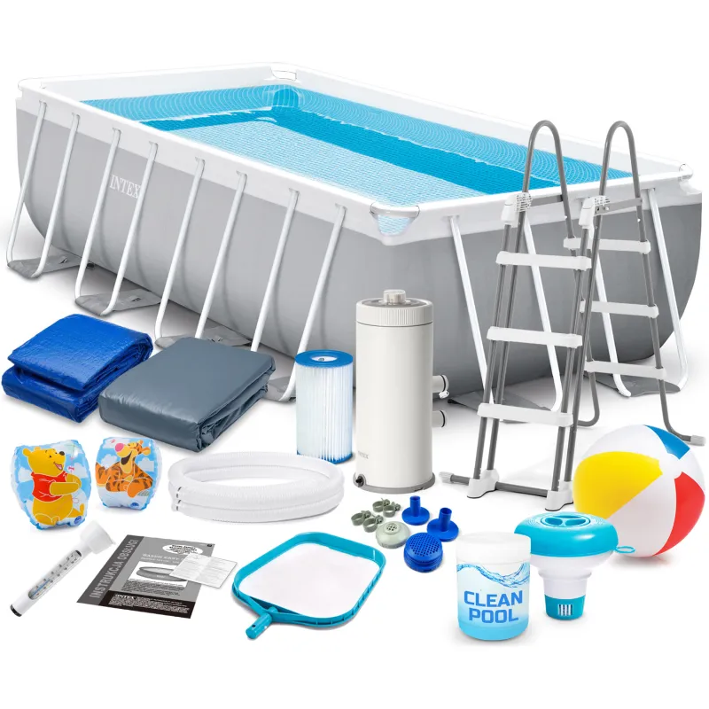 Piscine de jardin à structure métallique 488 x 244 x 107 cm ensemble 18en1 INTEX 26792