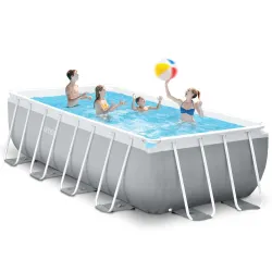 Piscine de jardin moderne à structure métallique 488 x 244 x 107 cm INTEX 26792
