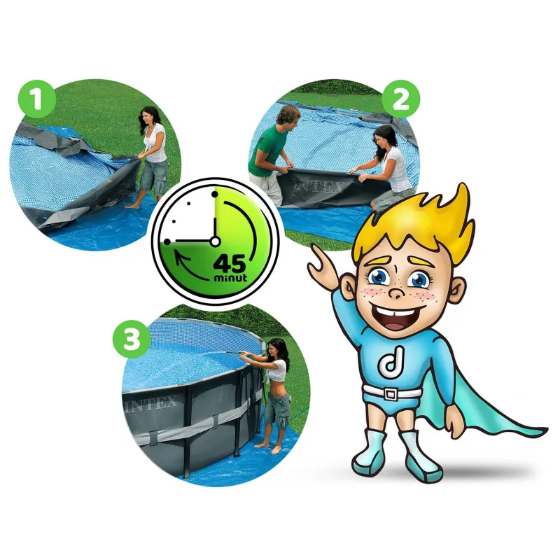 Piscine à structure INTEX 26326, idéale pour enfants et adultes
